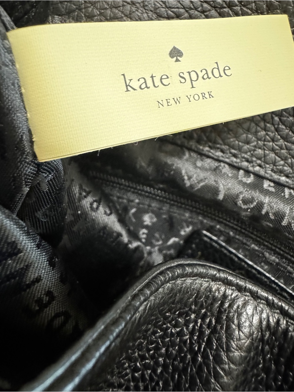 Kate Spade Leila Medium Flap Black Pebbled Leather Backpack - Picture 15 of 16